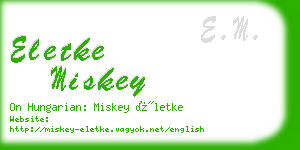 eletke miskey business card